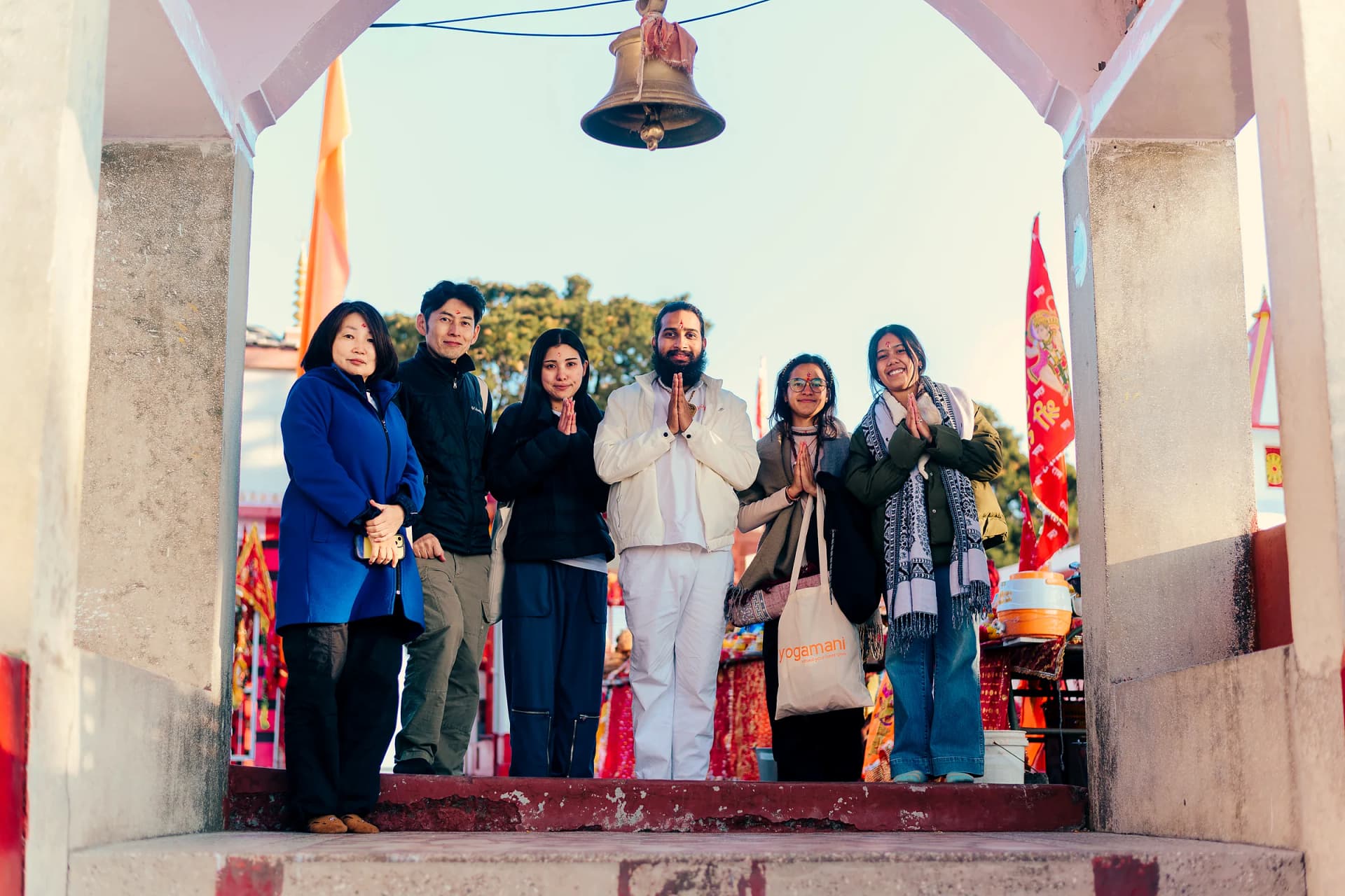 A temple visit on an excursion